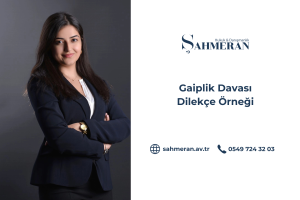 Gaiplik Davası Dilekçe Örneği